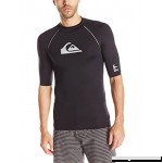 Quiksilver Men's All Time Short Sleeve Rashguard Swim Shirt UPF 50+ Black 2XL  B016NUNZMU